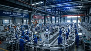 AgiBot robots humanoides usine Shanghai 5168 unites 2025