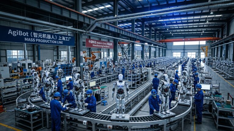 AgiBot robots humanoides usine Shanghai 5168 unites 2025
