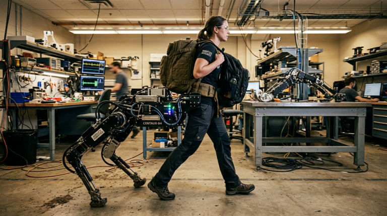 Robot Centaur : exosquelette wearable qui transforme son porteur en quadrupede pour le transport de charges