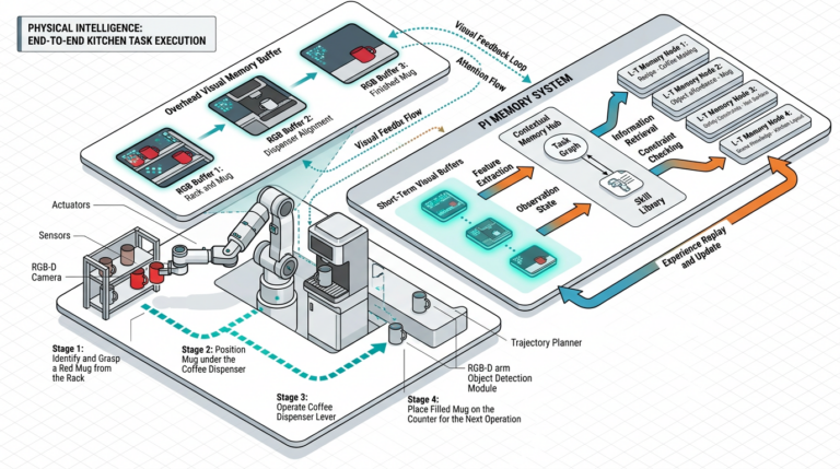 Systeme de memoire MEM de Physical Intelligence pour robots autonomes en cuisine