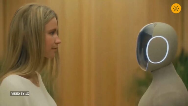 Robot humanoide 1X NEO Gamma demonstration mobilite Redwood AI