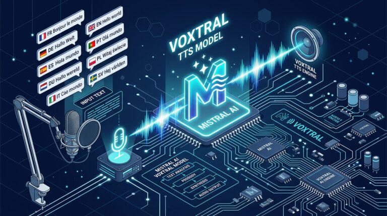 Mistral Voxtral TTS modele de synthese vocale open source 4 milliards parametres multilangue