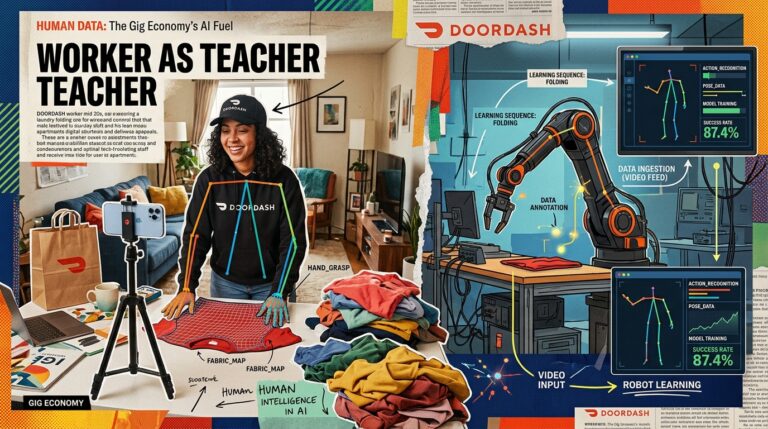 DoorDash livreurs entraînent des robots IA avec application Tasks données physiques