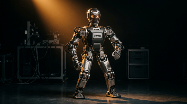 EngineAI PM01 : le robot humanoïde compact qui tient debout même quand on le pousse