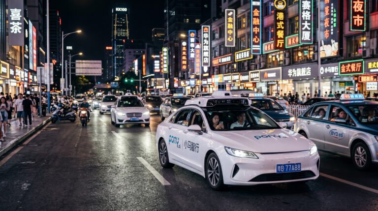Robotaxi Pony.ai Gen-7 dans les rues de Shenzhen