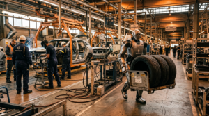 Robot humanoide Calvin-40 de Wandercraft sur la chaine de production Renault de Douai