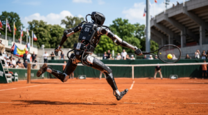 Robot humanoide Unitree G1 joue au tennis LATENT Tsinghua
