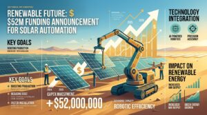 Robot industriel RoboForce deployé sur une installation solaire