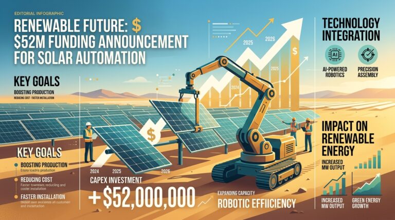 Robot industriel RoboForce deployé sur une installation solaire