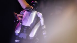 Robot humanoide Unitree G1 demonstration publique