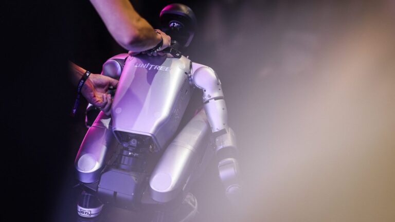 Robot humanoide Unitree G1 demonstration publique