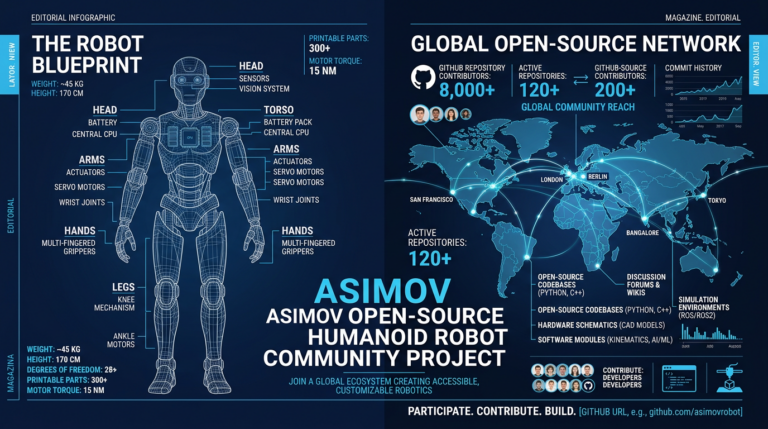 Asimov passe au tout open-source : la conception complète du robot humanoïde v1 désormais disponible gratuitement