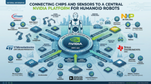 Cinq fabricants de semi-conducteurs en partenariat avec NVIDIA pour equiper les robots humanoides