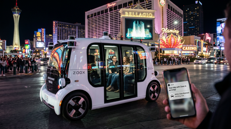 Zoox et Uber s&rsquo;allient : les robotaxis sans volant d&rsquo;Amazon arrivent sur l&rsquo;appli à Las Vegas en 2026