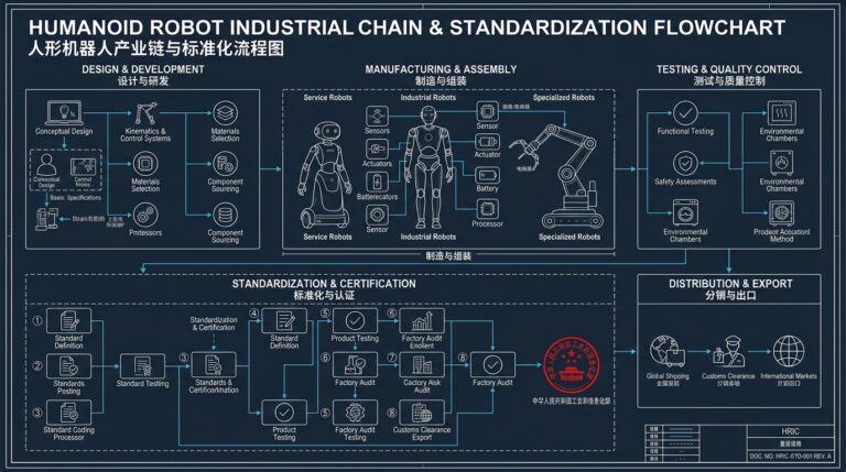 Schéma des premières normes chinoises pour robots humanoïdes, MIIT 2026