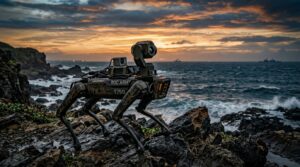 Robot-chien quadrupède autonome prévu pour surveiller les îles avancées de Taiwan