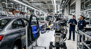 Robot humanoide AEON Hexagon Robotics usine BMW Leipzig Europe