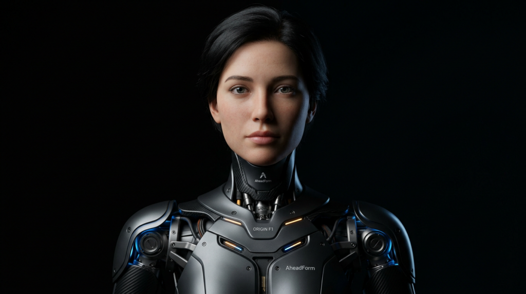 AheadForm Origin F1 robot social androide hyperrealiste