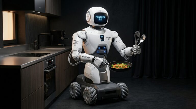 Le robot humanoide Panther de UniX AI, portrait studio