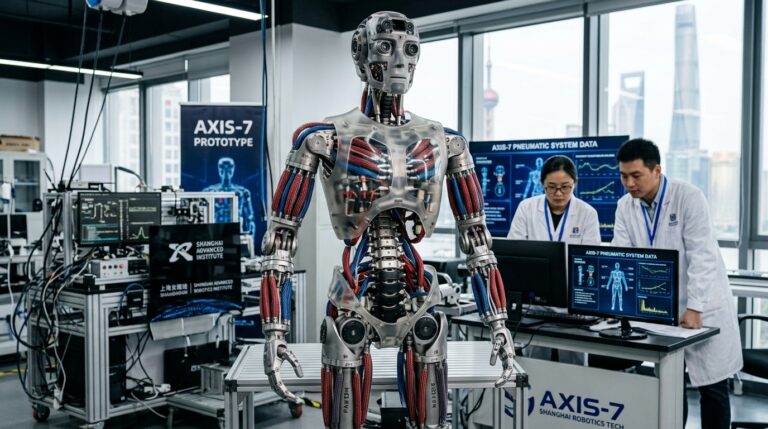 Robot Moya biomimetique avec muscles artificiels pneumatiques presente a Shanghai