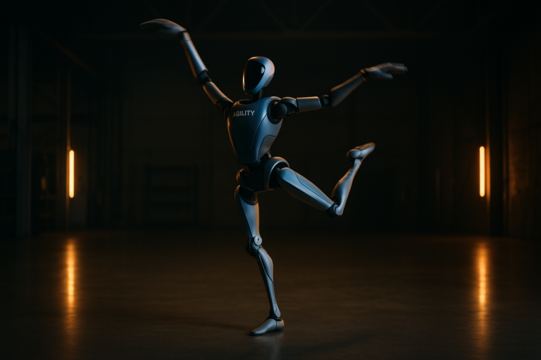 Robot humanoide Digit dAgility Robotics executant une chorégraphie