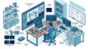 Illustration de la plateforme de simulation Antioch pour la robotique et IA physique