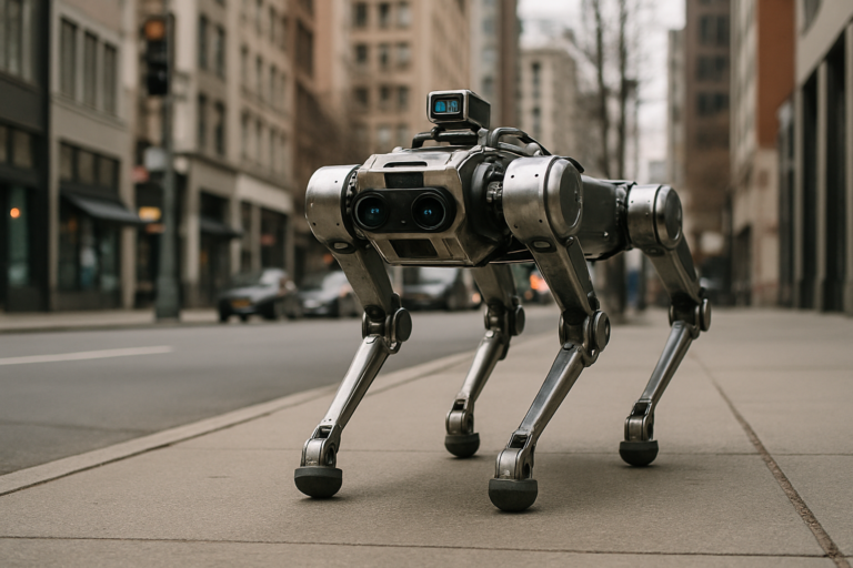 Robot quadrupede autonome dans un environnement urbain chinois