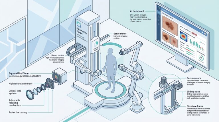 SquareMind lève 18 millions de dollars pour son robot Swan qui scanne le corps entier à la recherche de mélanomes