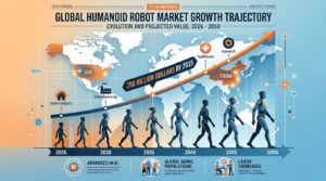 Infographie marche mondial des robots humanoides projection 750 milliards dollars 2035