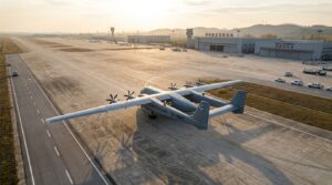 Changying-8, le plus gros drone cargo au monde, sur la piste de Zhengzhou en Chine