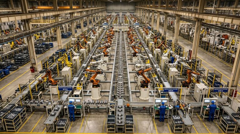 Vue aerienne usine automatisee de joints robotiques Eyou Robot a Wuxi