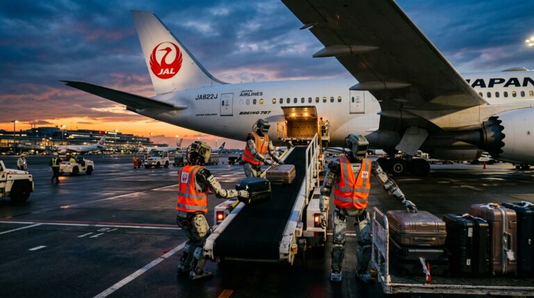 Japan Airlines déploie des robots humanoïdes à l&rsquo;aéroport de Haneda dès mai 2026 pour pallier la pénurie de personnel