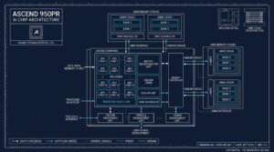 Schema technique de la puce IA Huawei Ascend 950PR pour DeepSeek V4