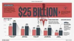Illustration Tesla 25 milliards capex IA robotique Optimus Fremont 2026