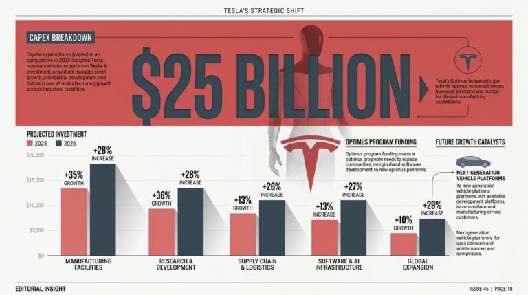 Tesla gonfle son capex à 25 milliards de dollars pour financer Optimus, l&rsquo;IA et l&rsquo;usine de Fremont