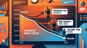 Chute des prix des robots humanoïdes 2023-2025 - segmentation du marché