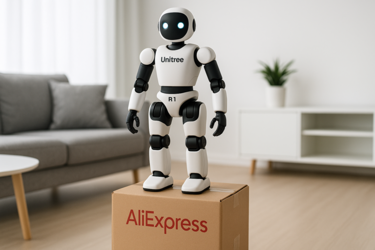Robot humanoide Unitree R1 compact en vente sur AliExpress