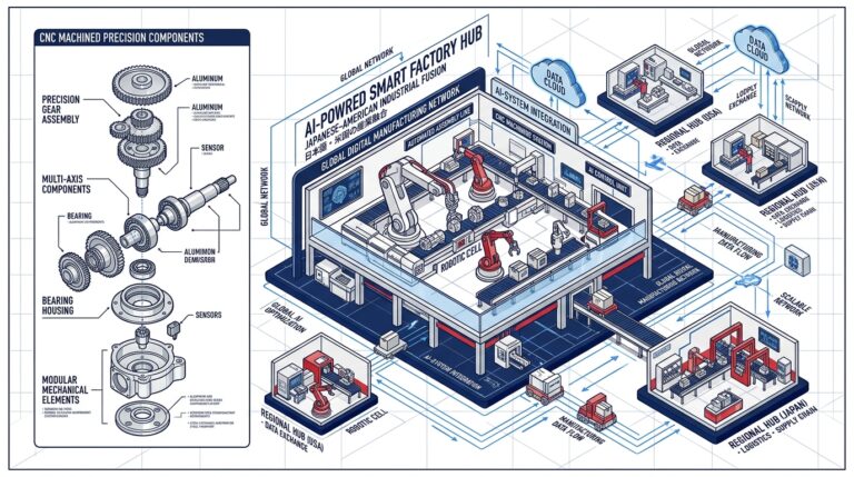 Schéma isométrique du réseau de fabrication numérique MISUMI Americas