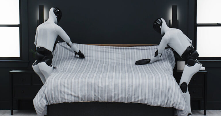 Figure AI fait faire un lit à deux humanoïdes Helix 02 en moins de deux minutes, sans coordination centralisée