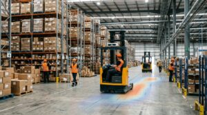 Slamcore tracking visuel des chariots elevateurs dans un entrepot logistique