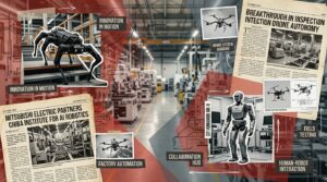 Robots multi-pattes humanoides et drones du partenariat Mitsubishi Electric et Chiba Institute of Technology