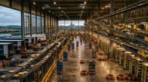 Entrepot Amazon Beauvais robots mobiles bras robotique 2026