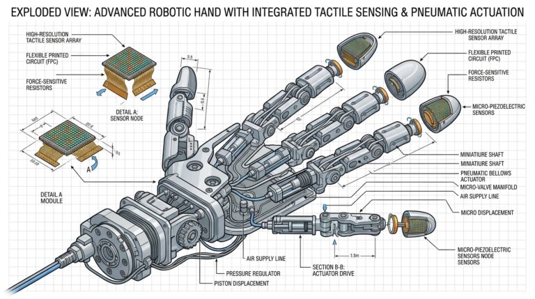 Main robotique avec capteurs tactiles haute resolution DAIMON Robotics