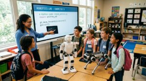 Classover education embodied AI salle de classe K-12 humanoide Unitree G1 chien-robot Go2