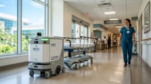 BayCare teste ROVeX au Morton Plant Hospital, un robot autonome qui pousse les lits et brancards pour soulager les soignants de Floride