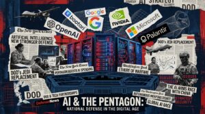 Illustration des contrats IA du Pentagone avec OpenAI Google Nvidia SpaceX et exclusion Anthropic