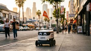 Robot livraison Serve Robotics trottoir Los Angeles