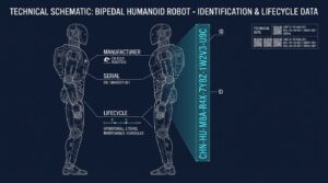 Illustration code identification humanoide chinois