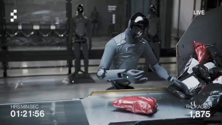Robot humanoide Figure F.03 sur chaine logistique pilote par Helix-02