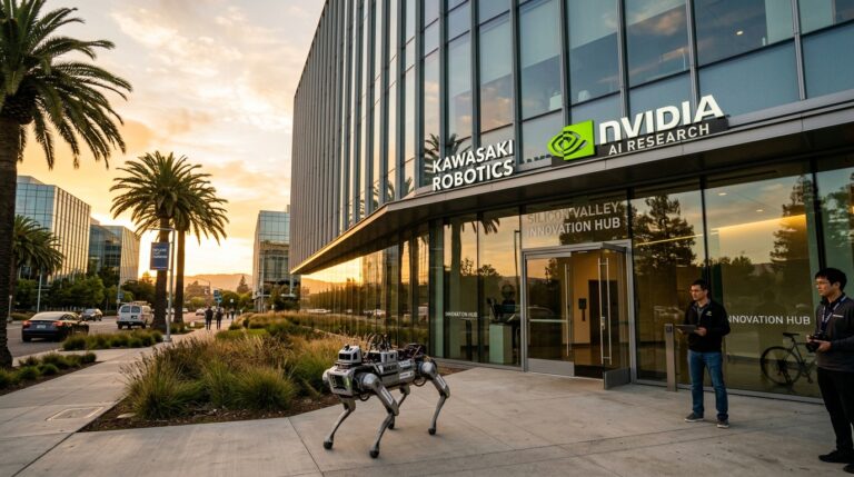 Centre de R&D robotique Kawasaki et Nvidia a San Jose dans la Silicon Valley